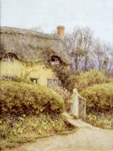 Cabaña cerca de Freshwater de Helen Allingham